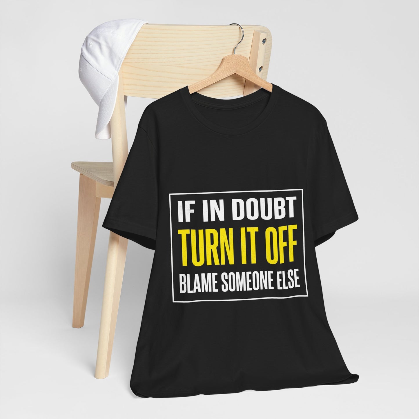 If In Doubt Turn It Off T-Shirt Funny Electrician Workwear UK