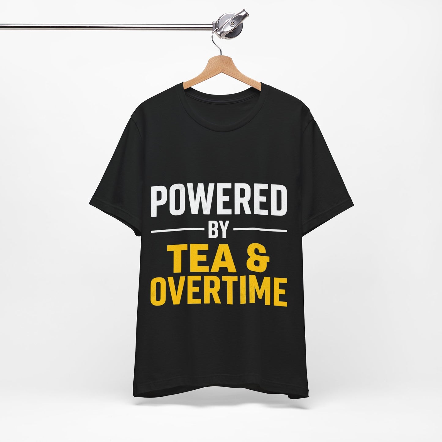 Powered By Tea And Overtime T-Shirt Funny UK Trades Workwear