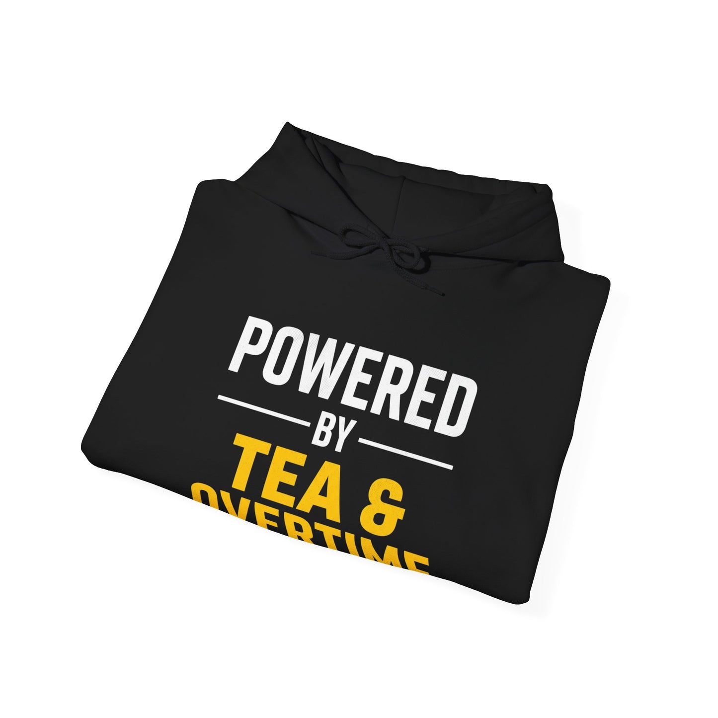 Powered By Tea And Overtime Hoodie Funny UK Trades Workwear