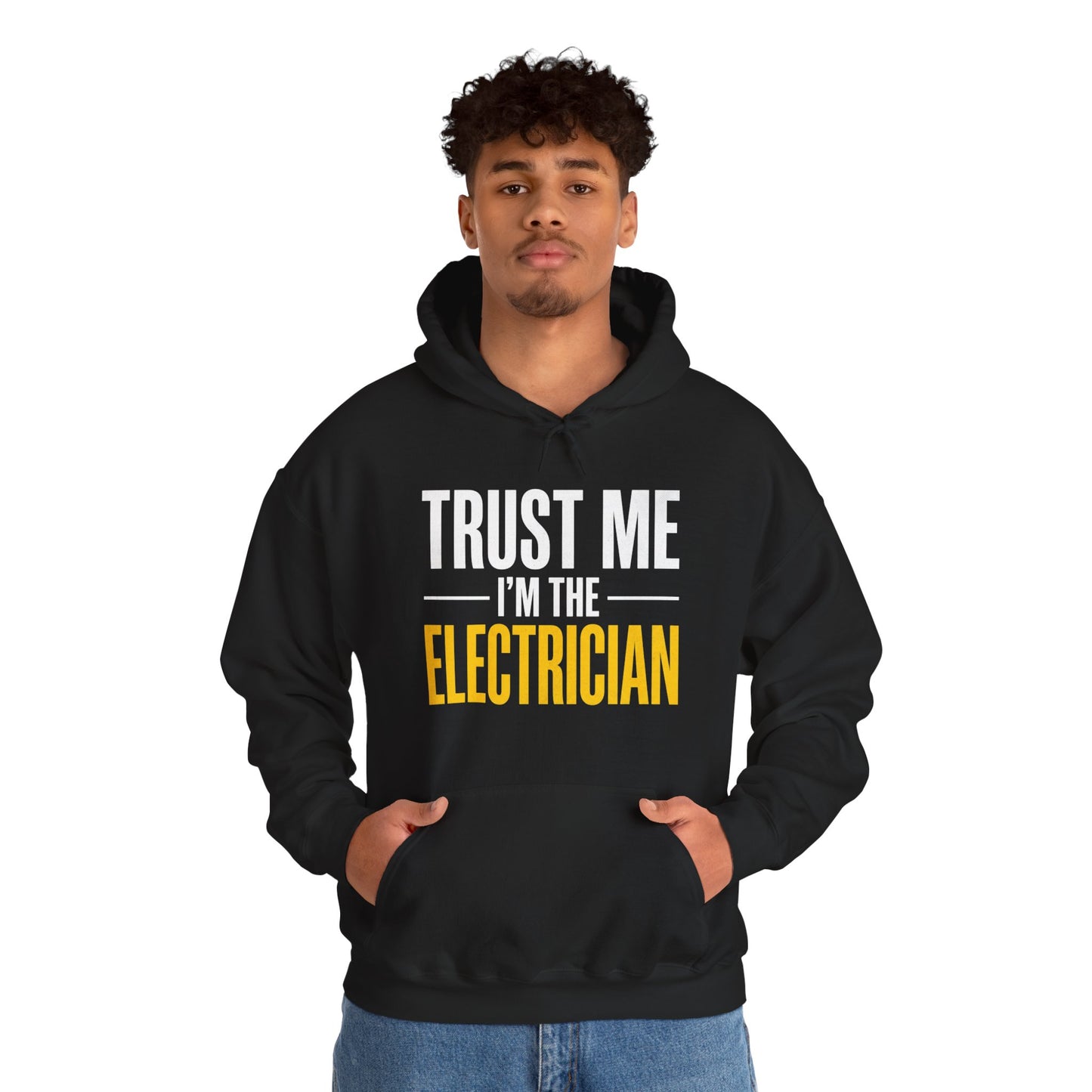 Trust Me I’m The Electrician Hoodie Funny UK Trades Workwear