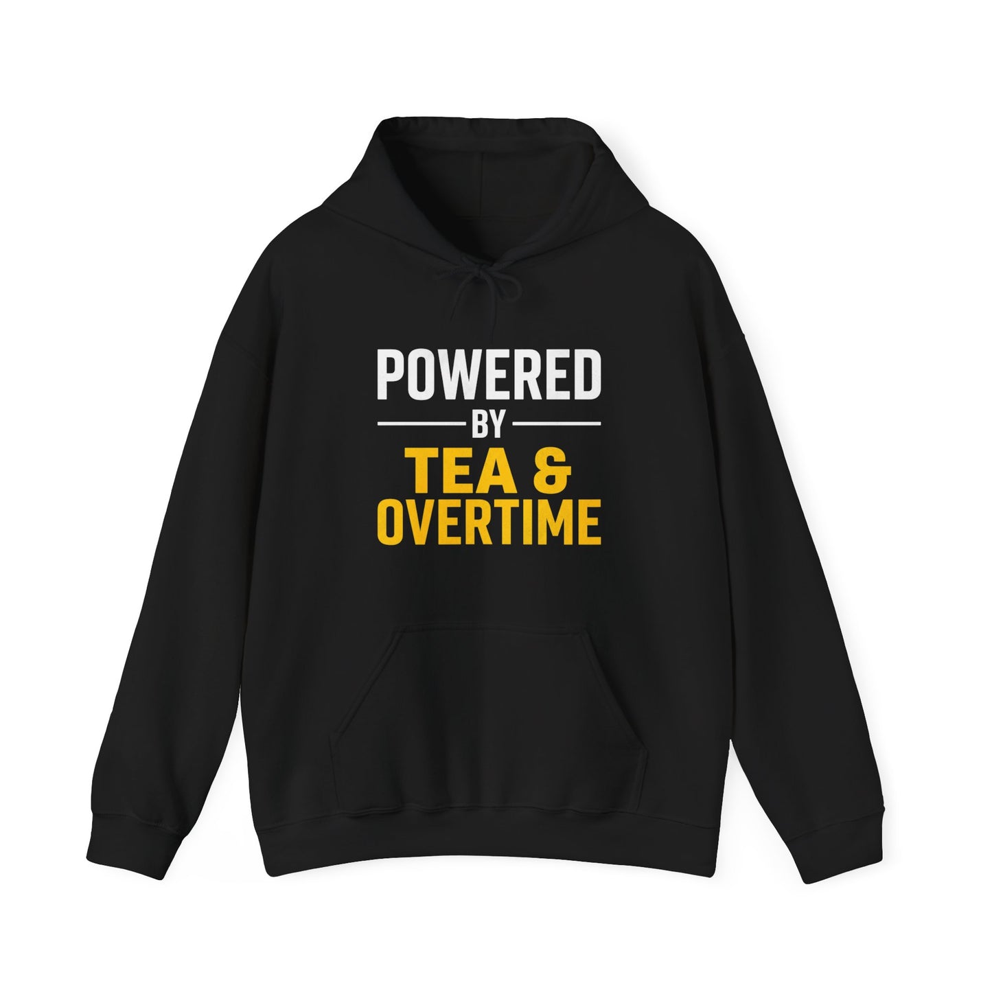 Powered By Tea And Overtime Hoodie Funny UK Trades Workwear
